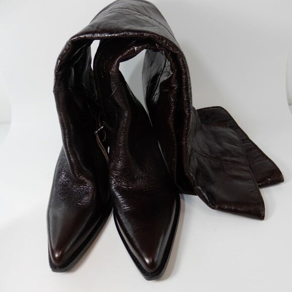 Sam Edelman Julee Over The Knee OTK Boots 6.5 Espresso Brown Leather Western NEW - Picture 8 of 15